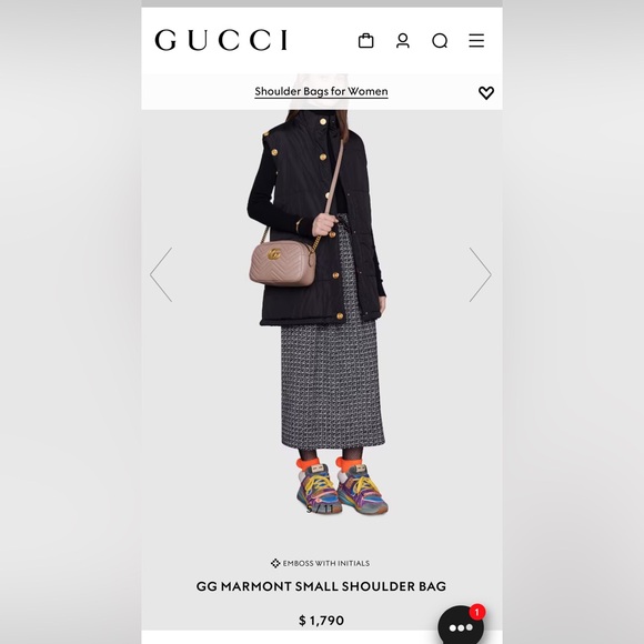 Small Gucci Marmont in Dusty Rose Leather - Picture 12 of 16